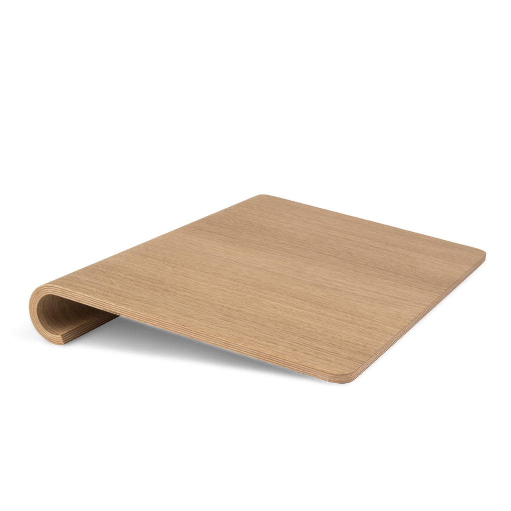 MacBook stand in wood